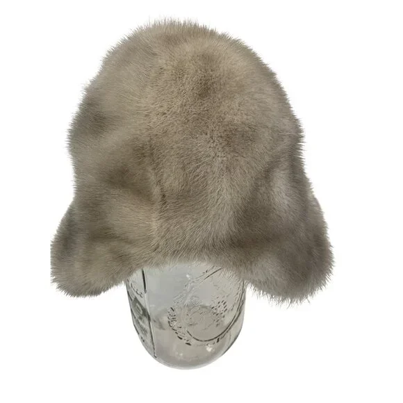 Vintage Rosemarie New York Mink Fur Hat Small Winter Bucket  display picture 3